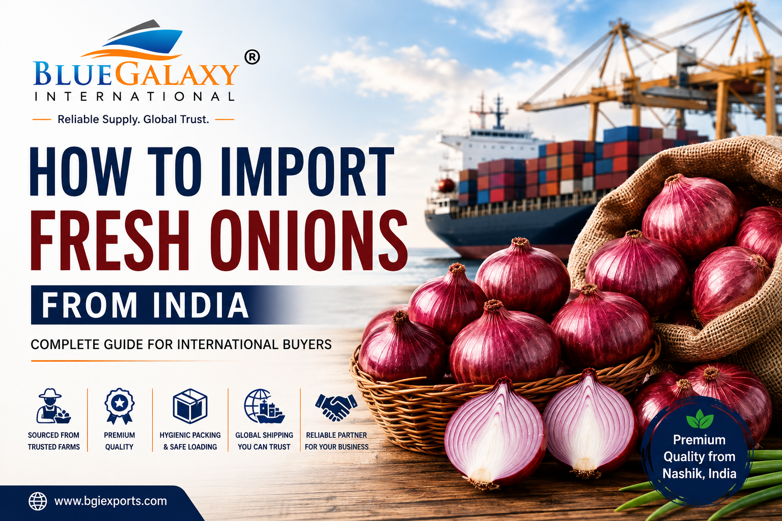 How to import fresh onions from india