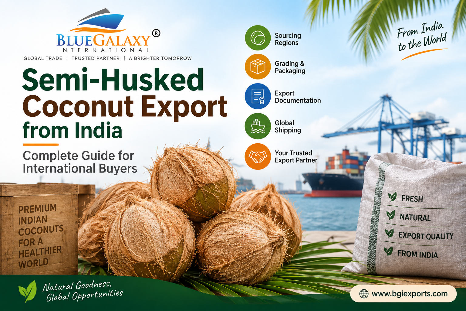 Semi Husked Coconut